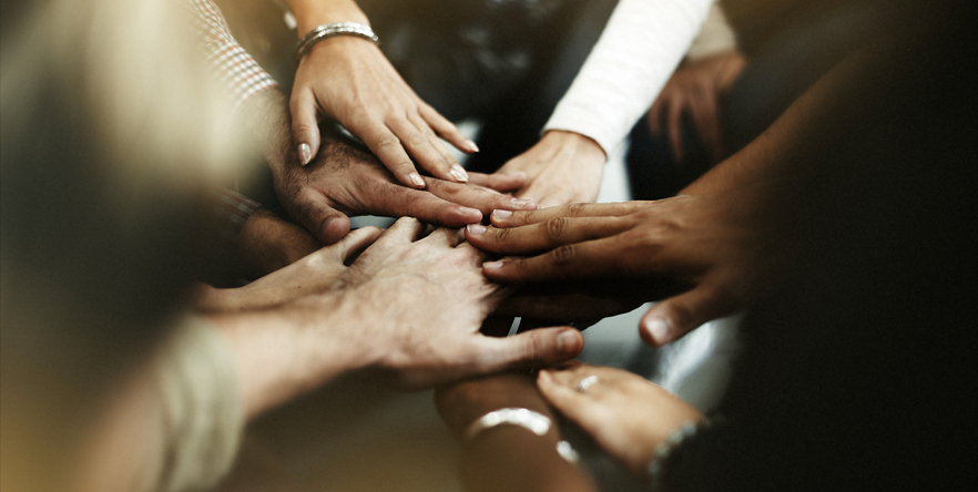 Diverse Hands Together