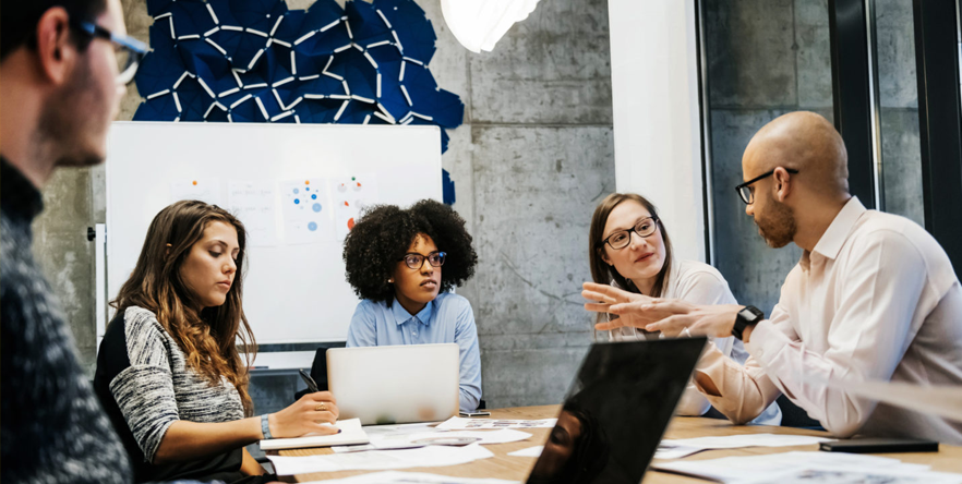 Diverse Office workers in meeting